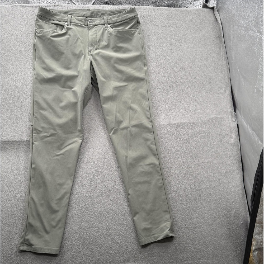 Lululemon Pants Mens 34x32 Green Slim Fit Stretch Microfiber Chino Casual